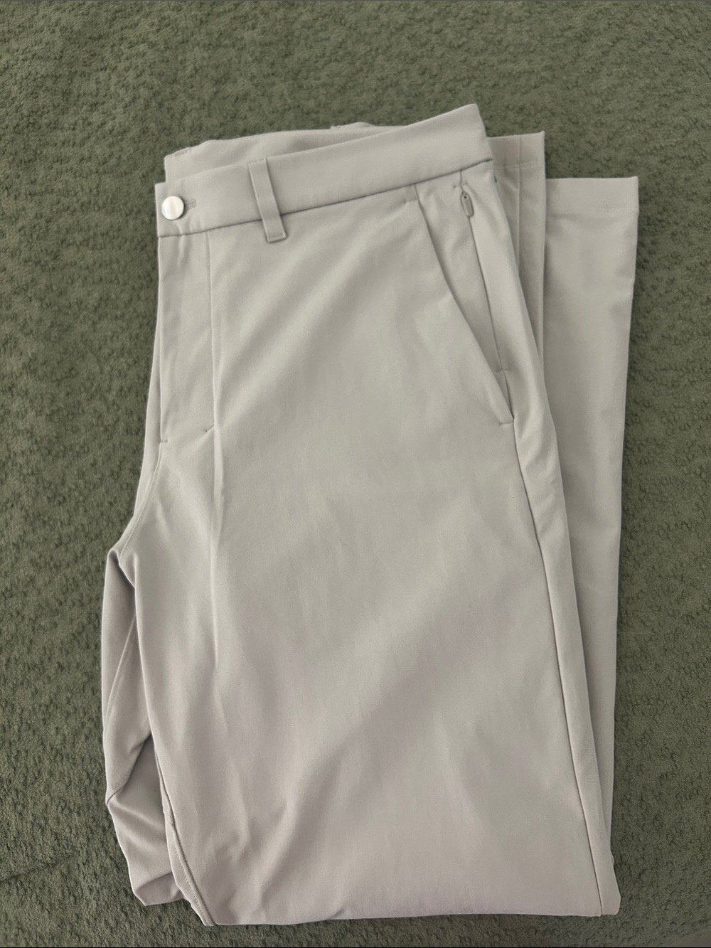 Beige colored Lululemon commission slim-fit men’s pants
